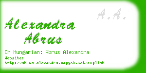 alexandra abrus business card